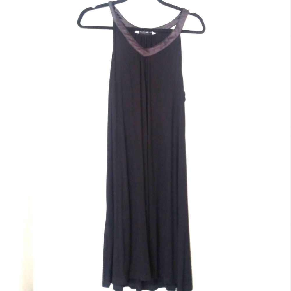 Really cute little black dress with satin trim